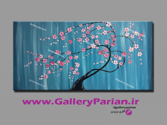 تابلو نقاشی شکوفه های برجسته