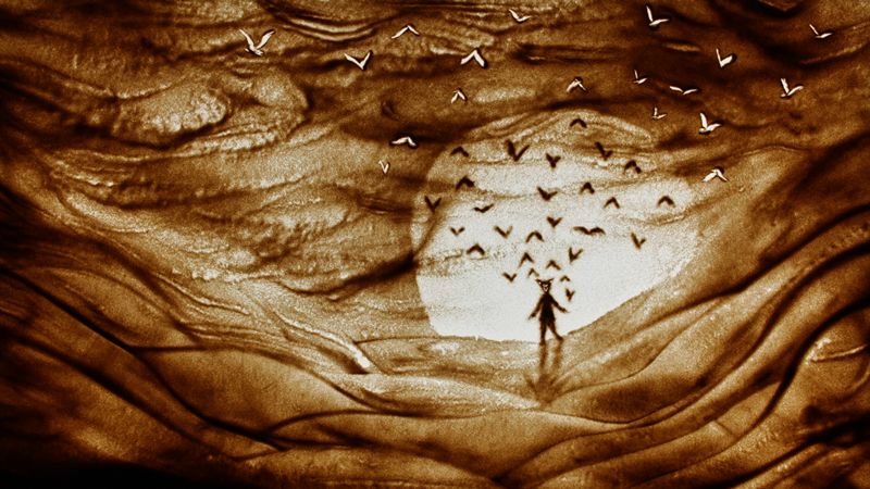 هنر مدرن نقاشی با شن