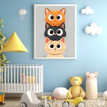 تابلو نقاشی اتاق کودک گربه