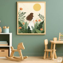 تابلو نقاشی اتاق کودک دخترانه