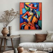 تابلو نقاشی کوبیسم زن