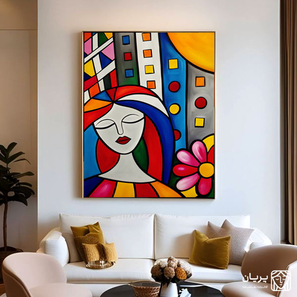 تابلو نقاشی کوبیسم شهر رویا ها تابلو نقاشی کوبیسم شهر رویا ها