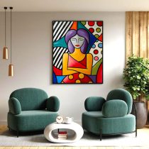 تابلو نقاشی کوبیسم سکوت رنگ‌ ها