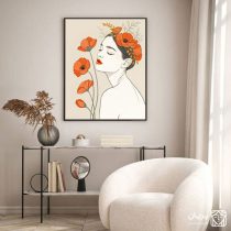 تابلو نقاشی مینیمال زن