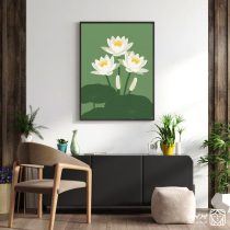 تابلو نقاشی مینیمال نیلوفر