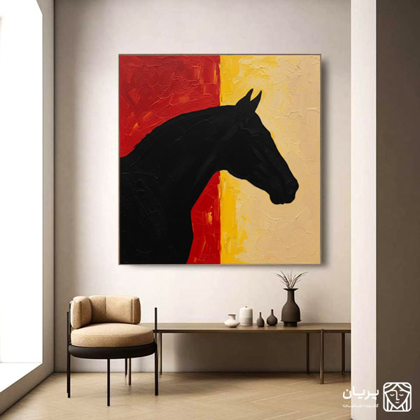 تابلو نقاشی مدرن اسب سحرگاهی تابلو نقاشی مدرن اسب سحرگاهی
