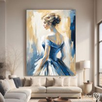 تابلو نقاشی مدرن رقص زن آرام