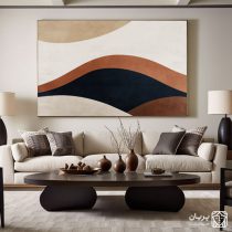 تابلو نقاشی مدرن قهوه ای