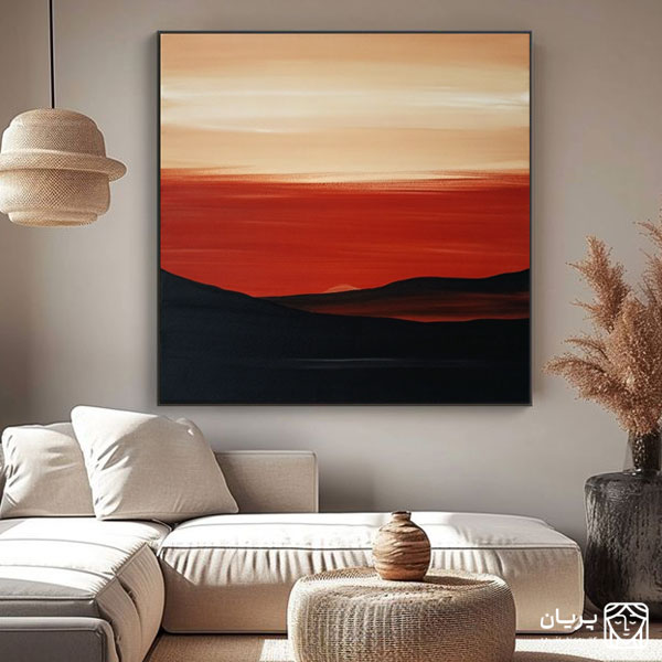 تابلو نقاشی مدرن سرخ و مشکی تابلو نقاشی مدرن سرخ و مشکی