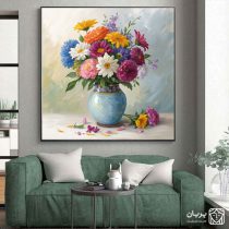 تابلو نقاشی گل و گلدان