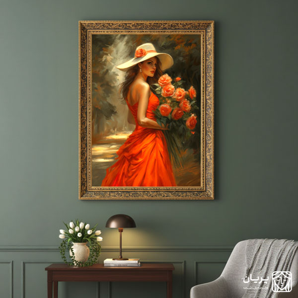 تابلو نقاشی زن زیبا تابلو نقاشی زن زیبا