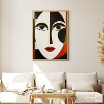 تابلو نقاشی کوبیسم صورت خاموش